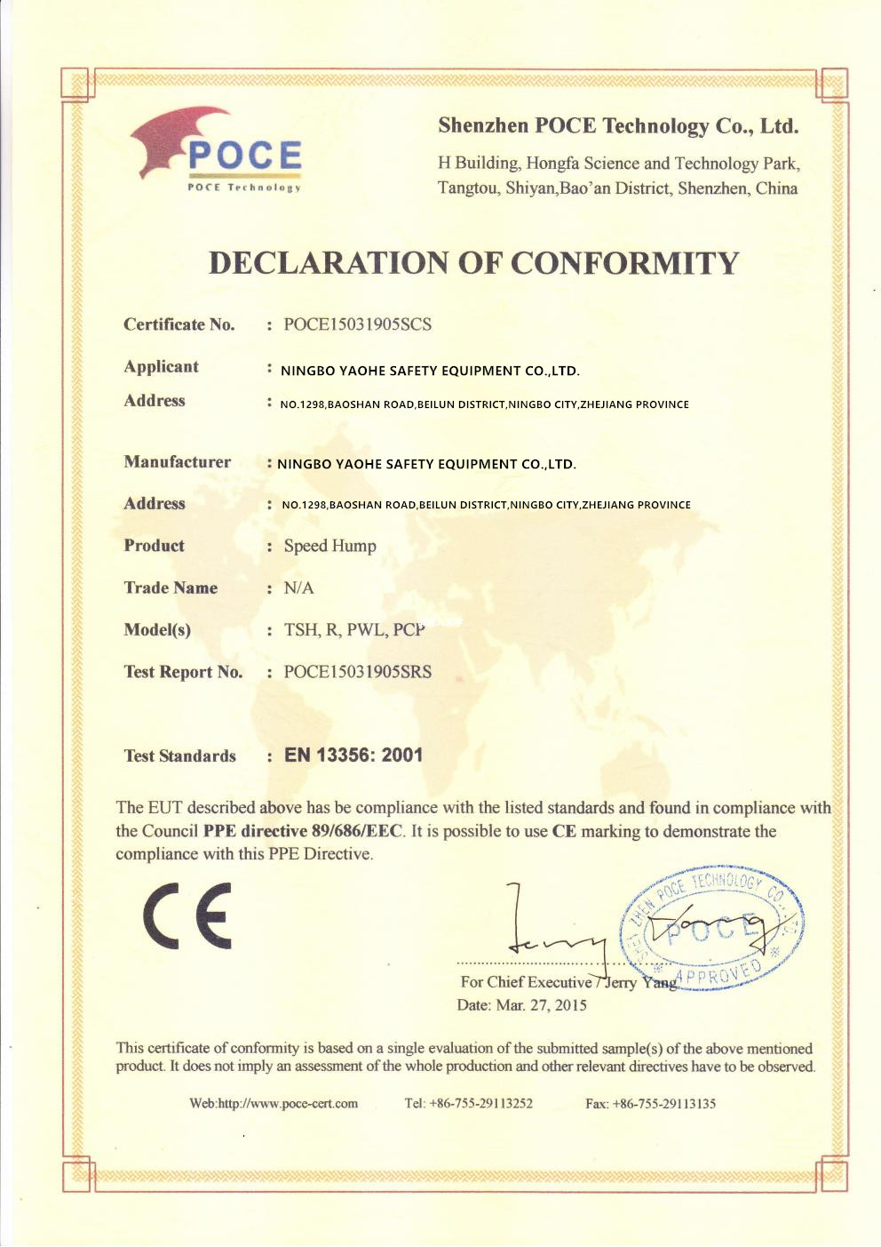 CE certificate