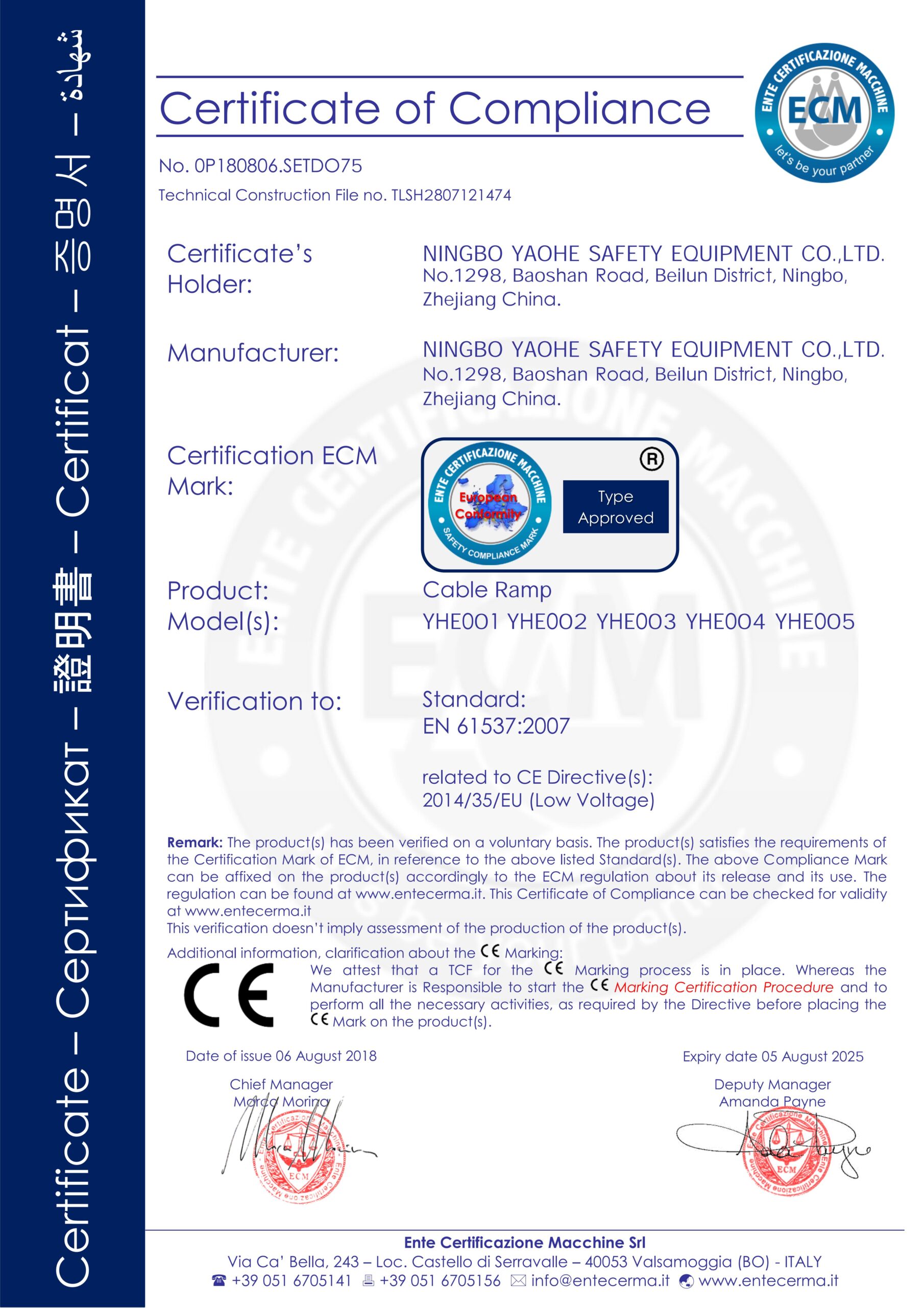 CE certificate